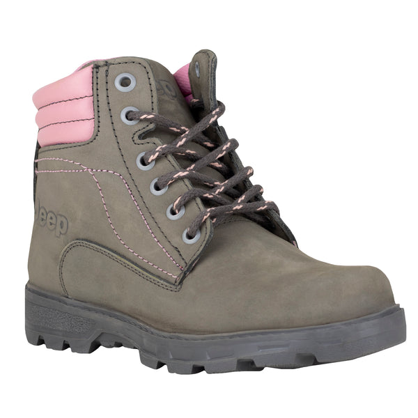 Bota Casual Dama Jeep 20200 Nobuck Gris Rosa