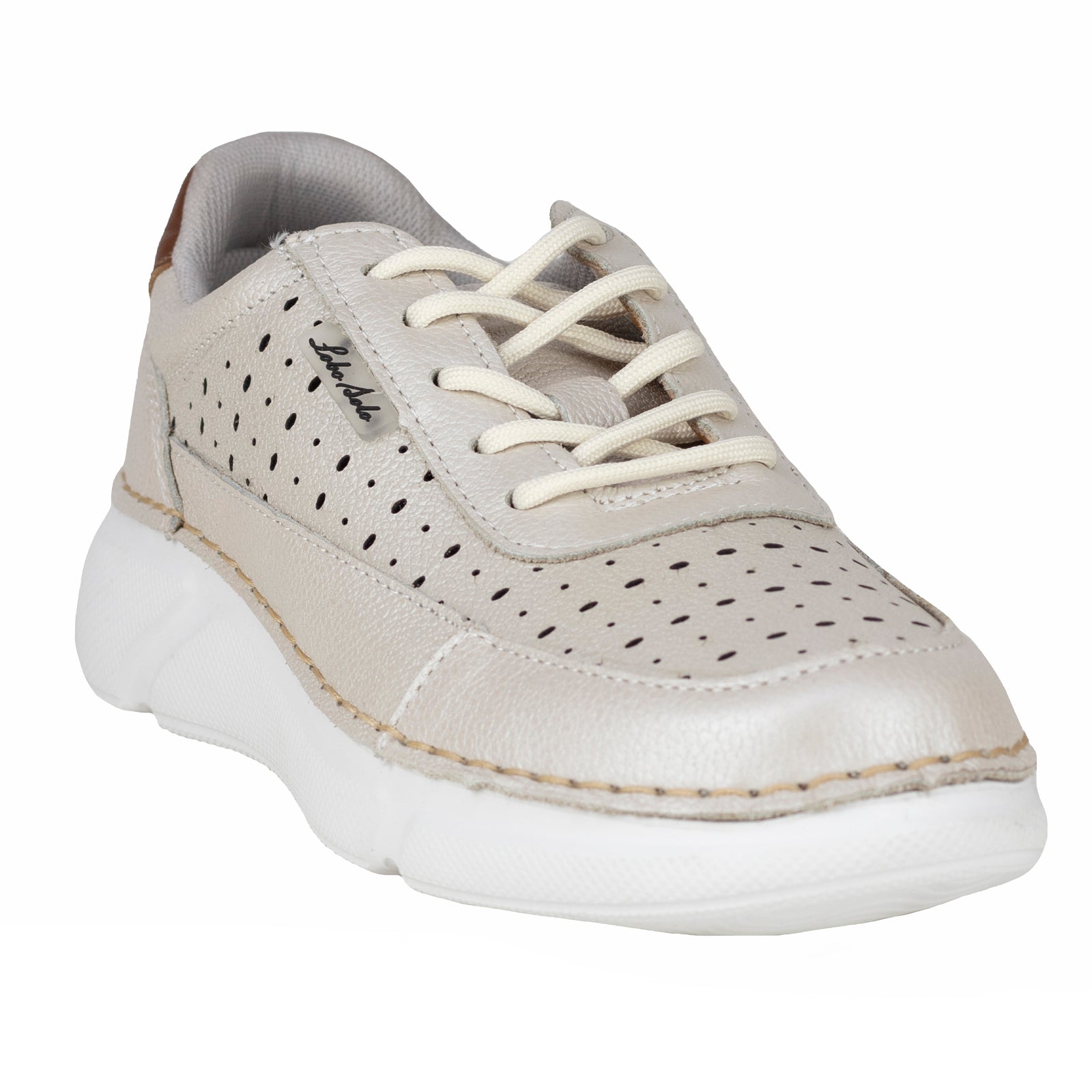 Tenis Confort Casual Para Dama Lobo Solo 4663 Marfil