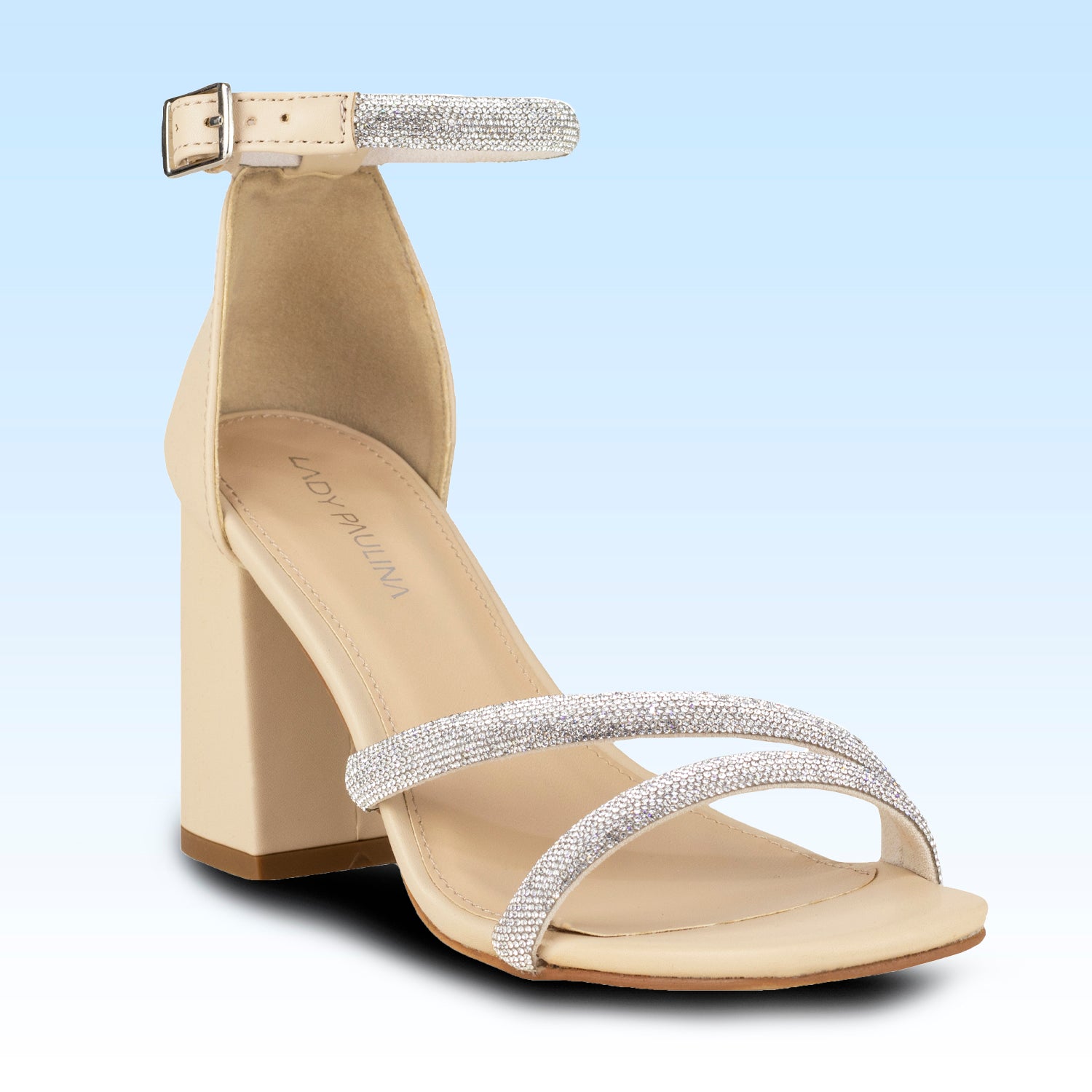 Sandalia De Tacón Dama Lady Paulina Ivrea 22714 Avena