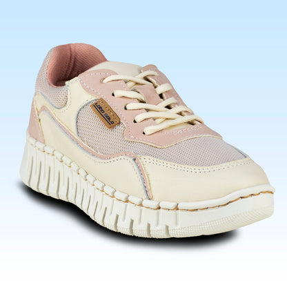 Tenis Sneaker De Plataforma Casual Para Dama Lobo Solo 4950 Marfil