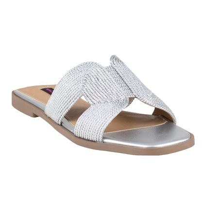 Sandalia Clásica Para Dama Salamandra 200-4062-B Plata