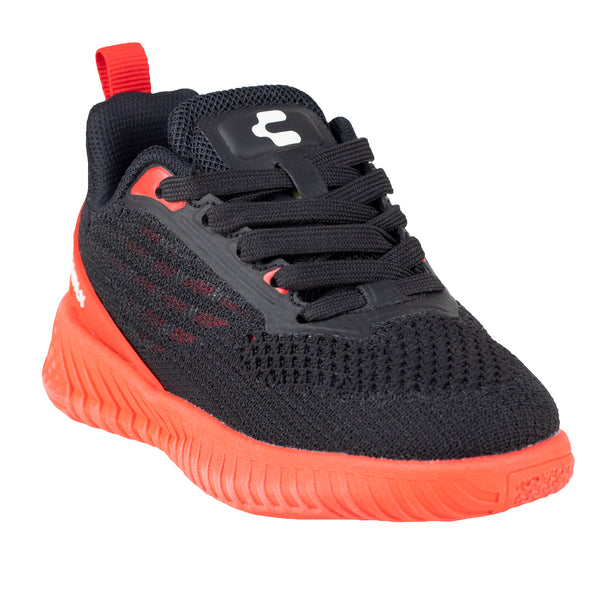 Tenis Running Para Niño Charly Kids 1098350 Negro Rojo