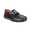 Mocasin Negro Semi Vestir Hombre Gino Cherruti 1602 Hebilla