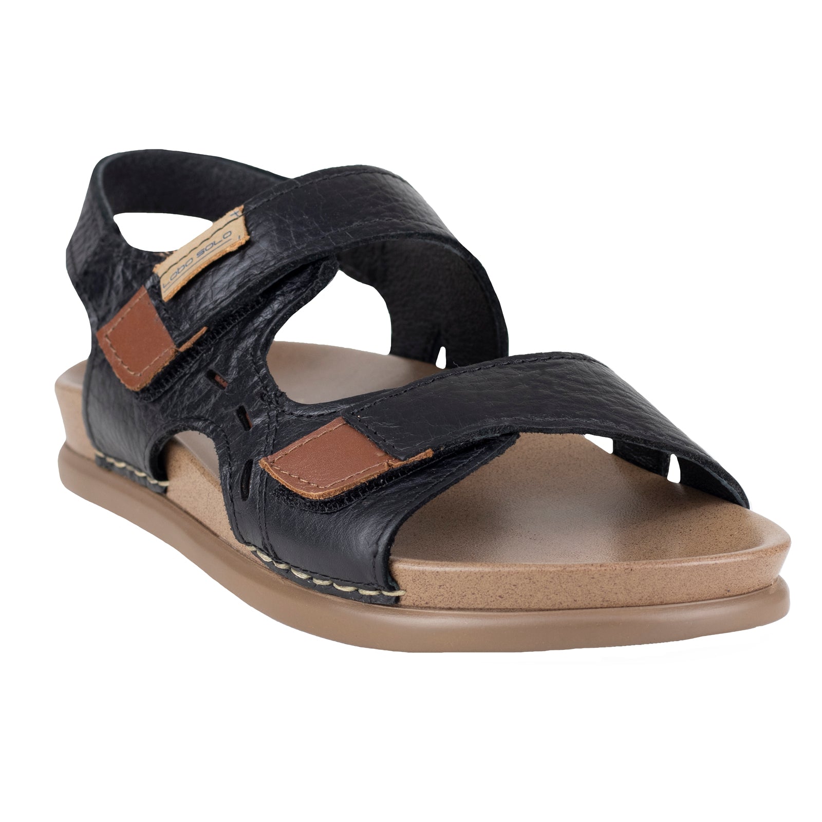 Sandalia Casual Para Dama Lobo Solo 2487 Negro