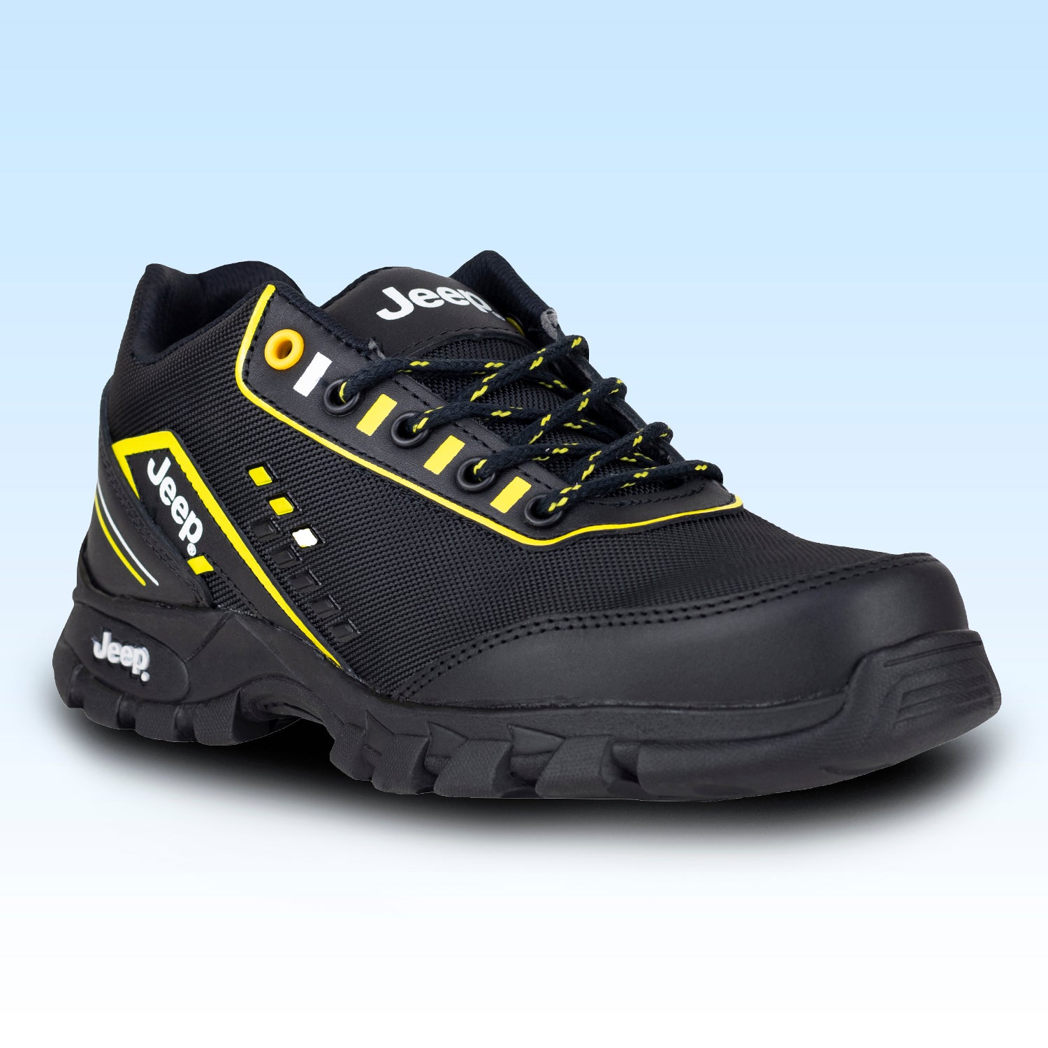 Tenis Seguridad Casco Poliamida Caballero Jeep 18704 Negro Amarillo