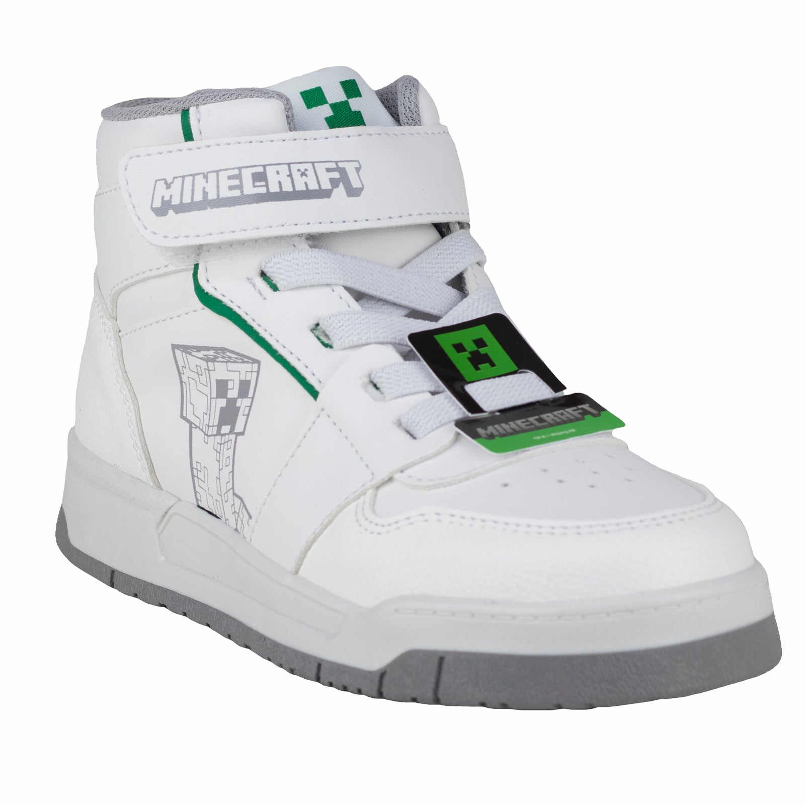 Tenis de Bota Escolar Casual Para Niño Minecraft Yuyin 5261 Blanco