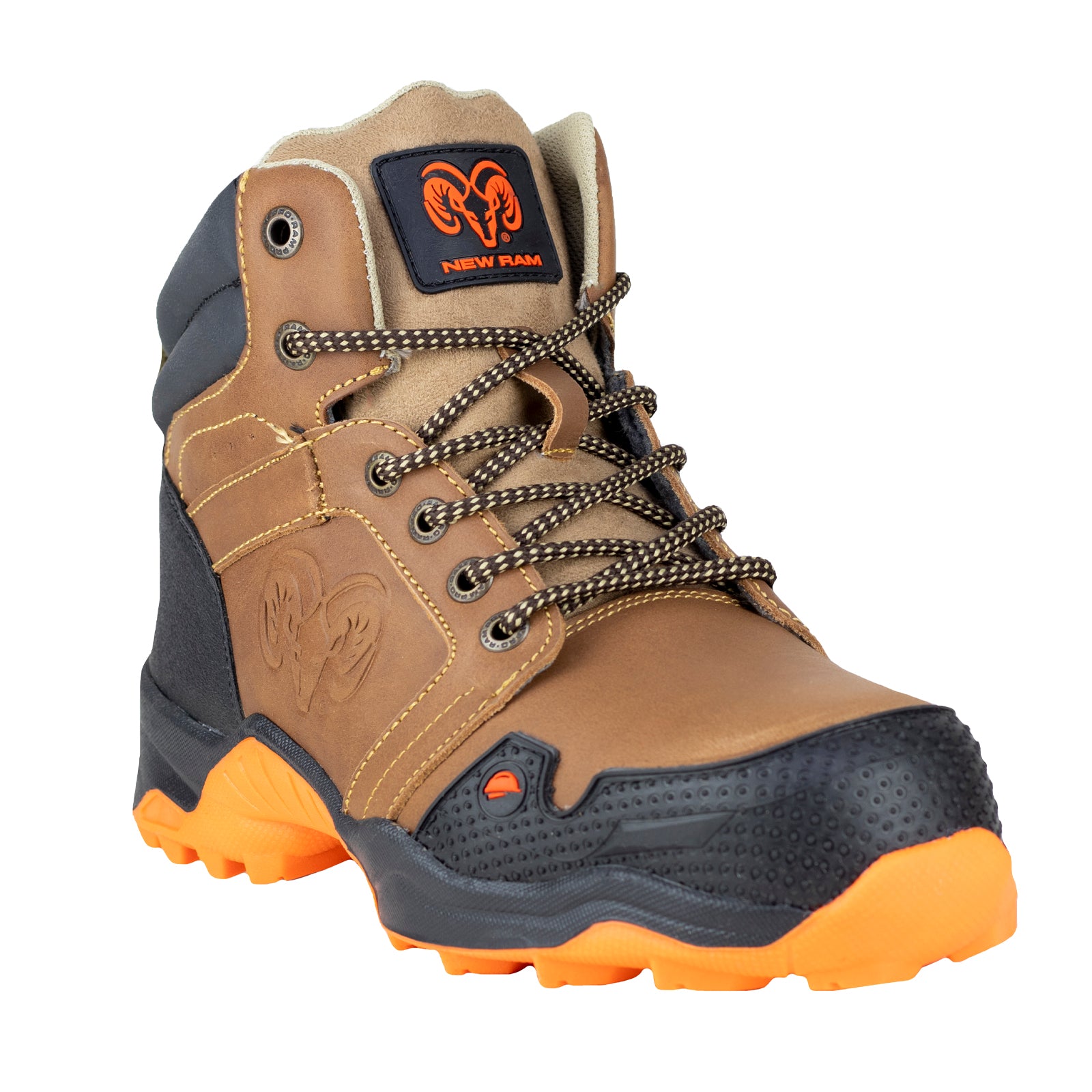 Bota de Seguridad Casco Acero Para Caballero NEW RAM 9301 Avellana