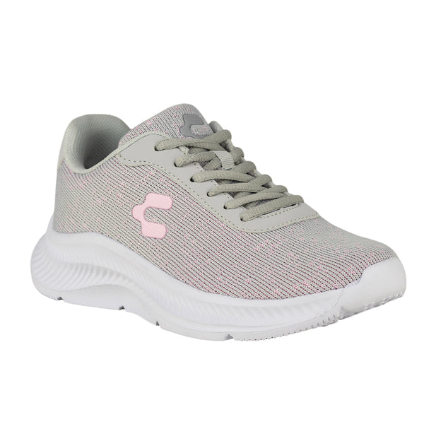 Tenis Running Para Mujer Charly 1059081 Gris Rosa