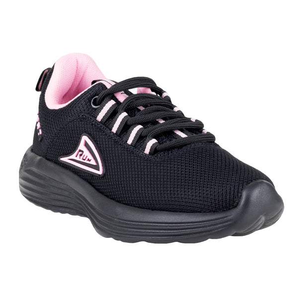 Tenis Running Moda Dama Up Sport 380 Negro Rosa