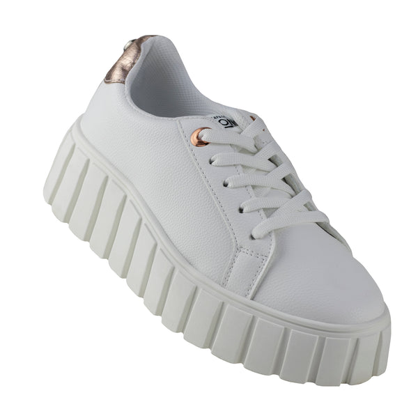 Tenis Urbano Plataforma Dama Capa De Ozono 625403 Blanco