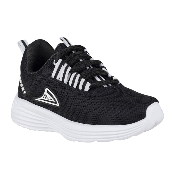 Tenis Deportivo Para Niño Run Premium 380 Negro Blanco