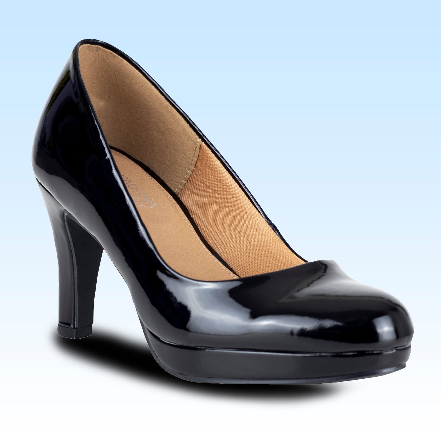 Zapatilla Clásica Dama Lady Paulina Amaya 23101 Negro Charol