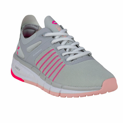 Tenis Sneaker Confort Casual Para Dama Charly 1049922 Gris Fiusha