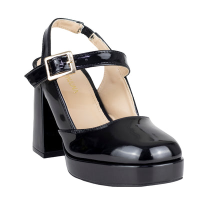 Zapatilla Elegante Para Dama Lady Paulina 29216 Charol Negro