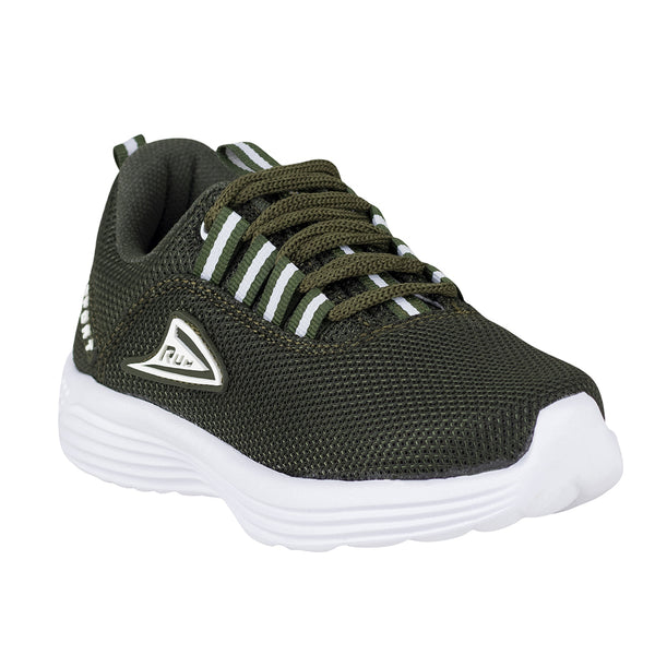 Tenis Deportivo Para Niño Run Premium 380 Militar Blanco