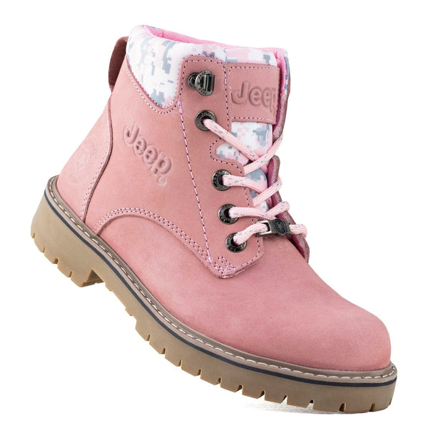 Bota Industrial Tipo II PP Dama Jeep Fleetvan 10754 Nobuck Rosa