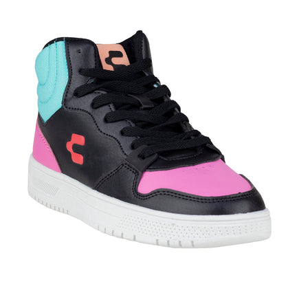 Tenis Bota Casual Deportivo Para Dama Charly 1050552 Negro Multicolor