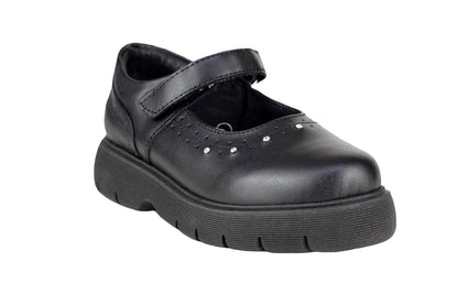 Zapato Ajuste Contactel Escolar Para Niña Chabelo C713-B Negro 21.5-24