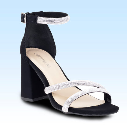 Sandalia De Tacón Dama Lady Paulina Ivrea 22714 Negro