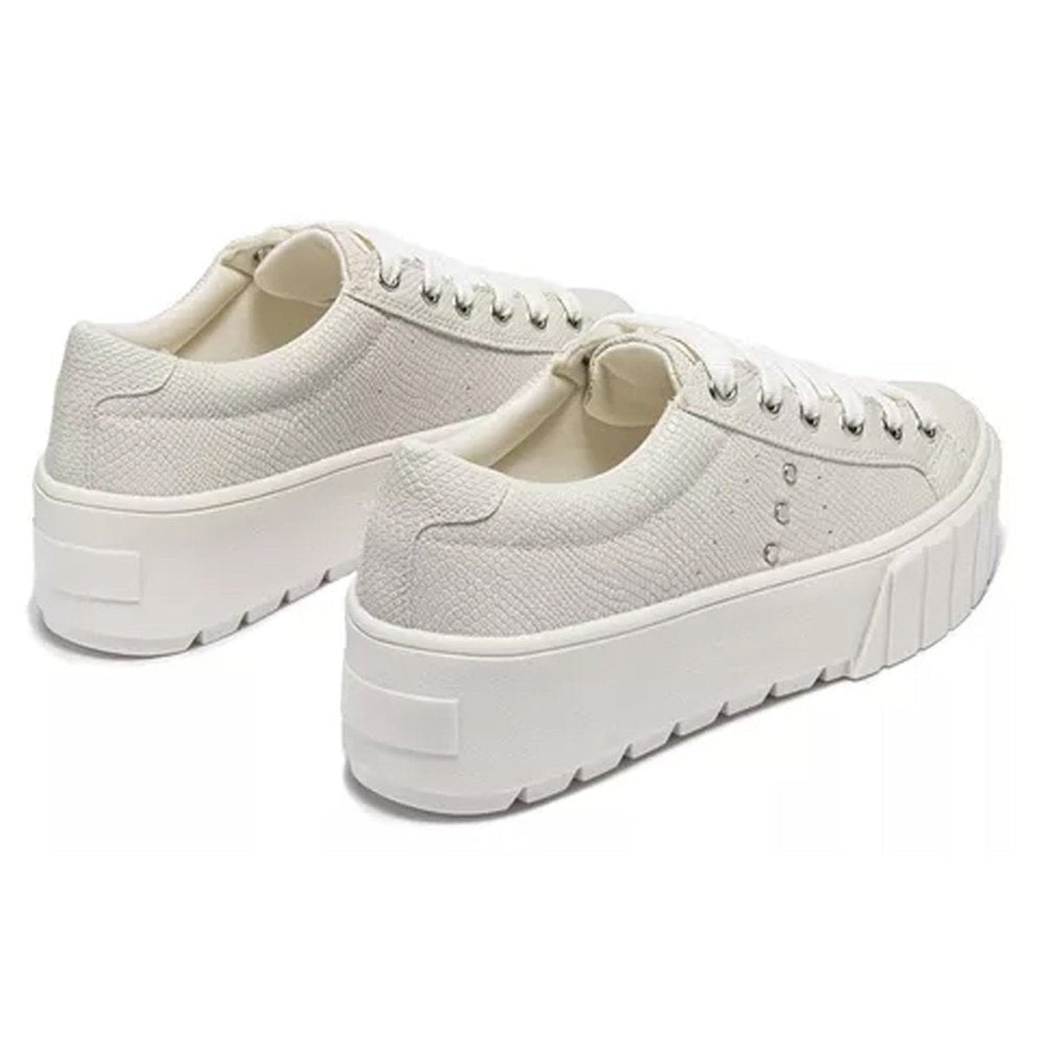 Tenis Urbano Con Plataforma Capa De Ozono 634801 Latte Mujer