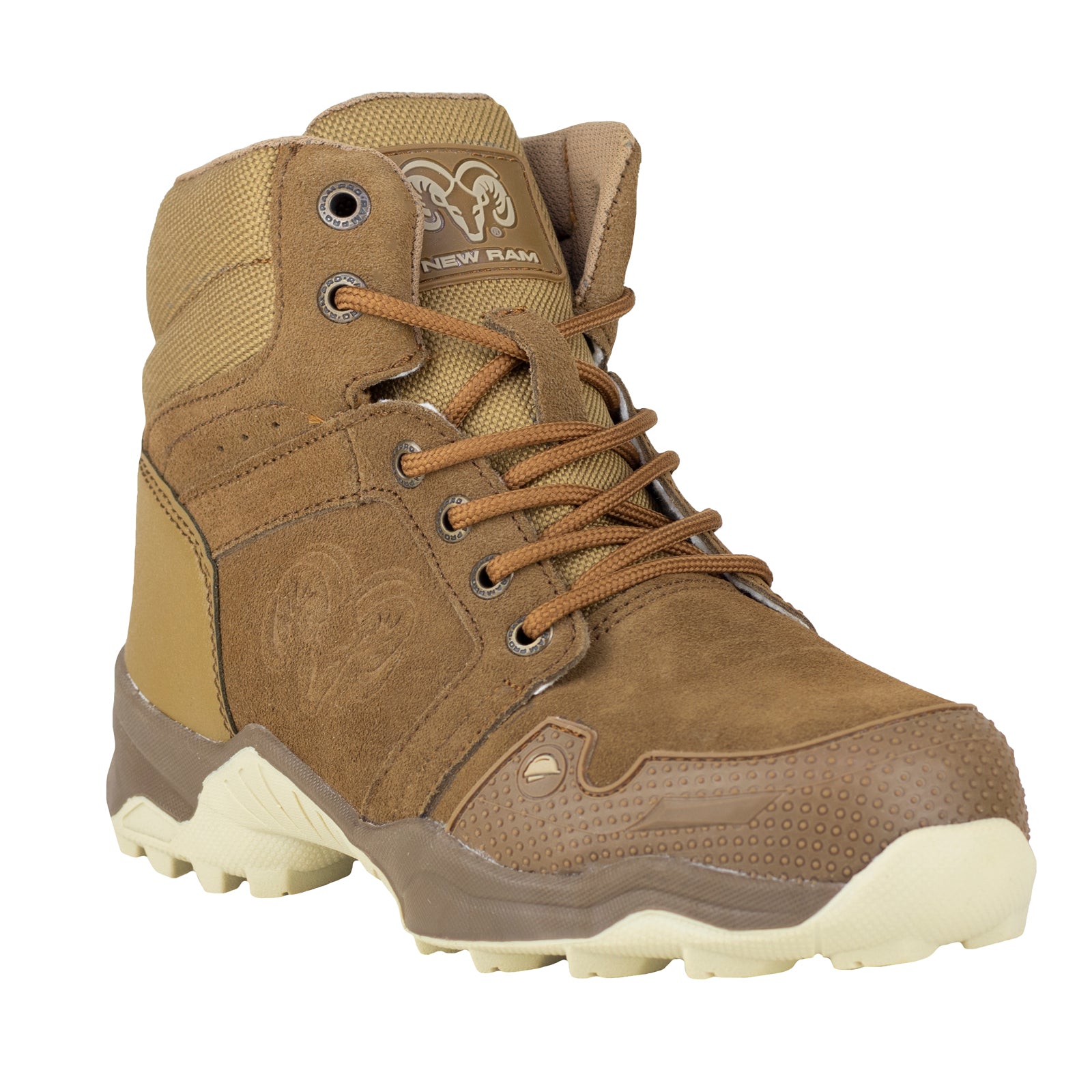 Bota de Seguridad Casco Acero Para caballero New RAM 9301 Coyote