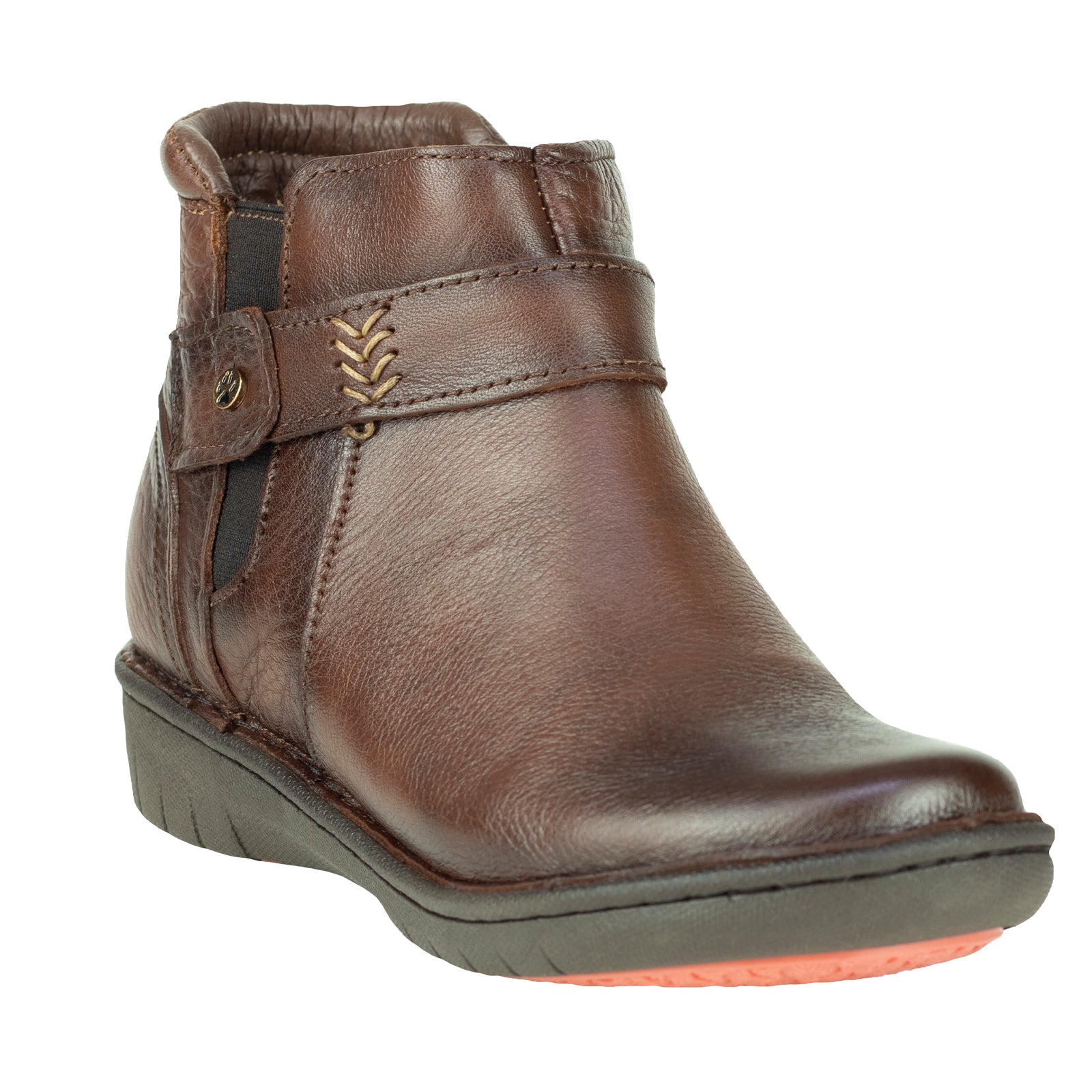 Botín Confort Casual Para Dama Lobo Solo 5860 Mahogany