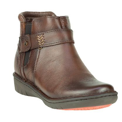 Botín Confort Casual Para Dama Lobo Solo 5860 Mahogany