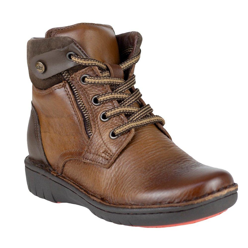 Botin Outdoor Urbano Mujer Lobo Solo 5842 Camel Piel Tejidas