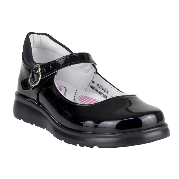 Zapato Escolar Para Niña Yuyin 23220 Negro