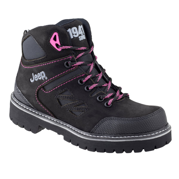 Bota Industrial Para Dama Jeep 10755 Negro