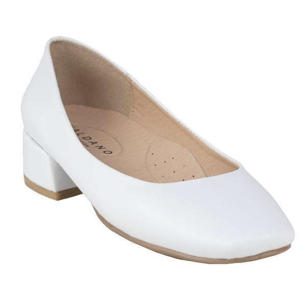 Zapato Flat De Tacón Para Dama Valdano 800 Blanco