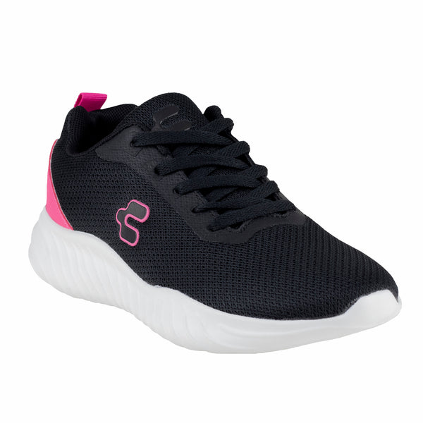 Tenis Running Para Dama Charly 1059169 Negro Fiusha