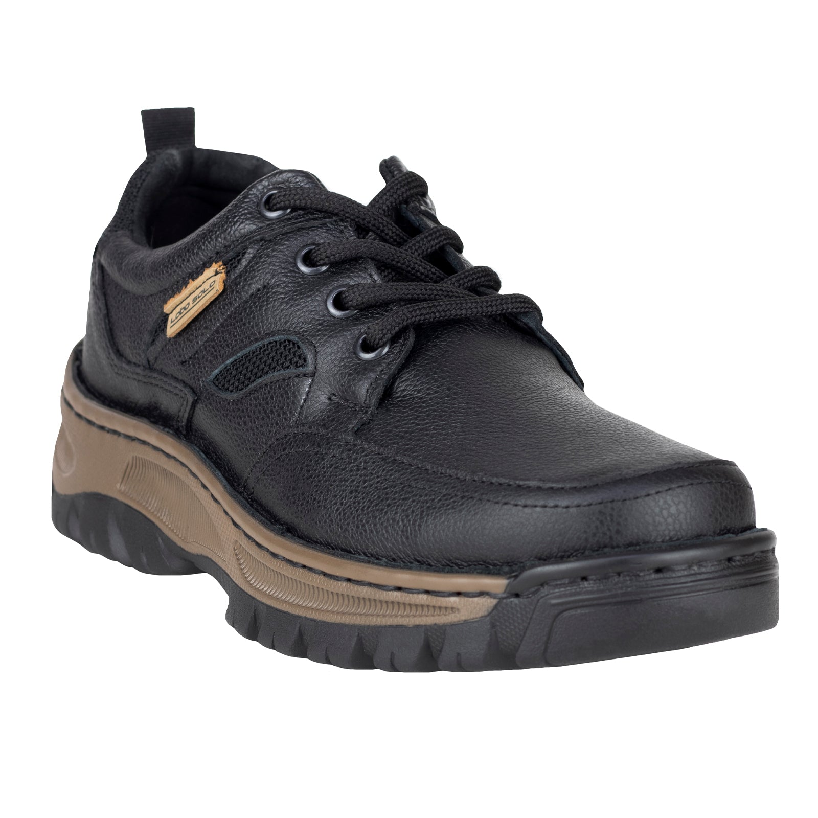 Zapato Outdoor Confort Para Caballero Lobo Solo 9066 Negro