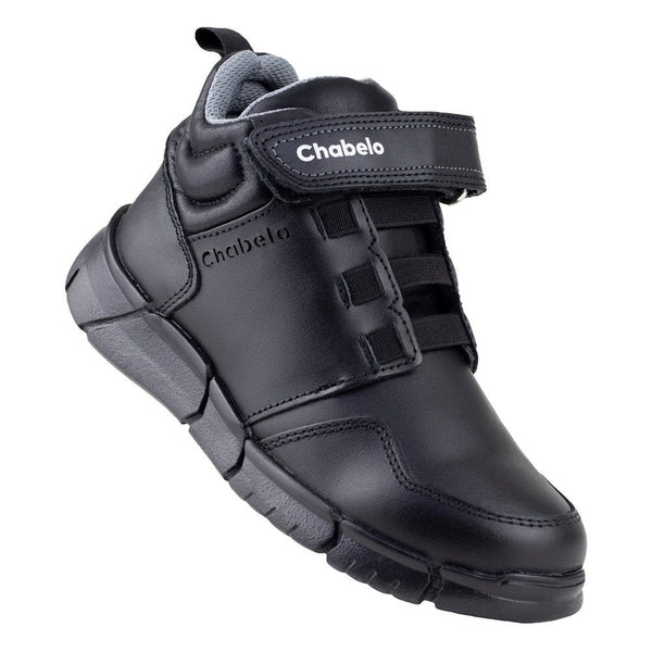 Botin Escolar De Niño Chabelo C235-A Piel Negro 18-21