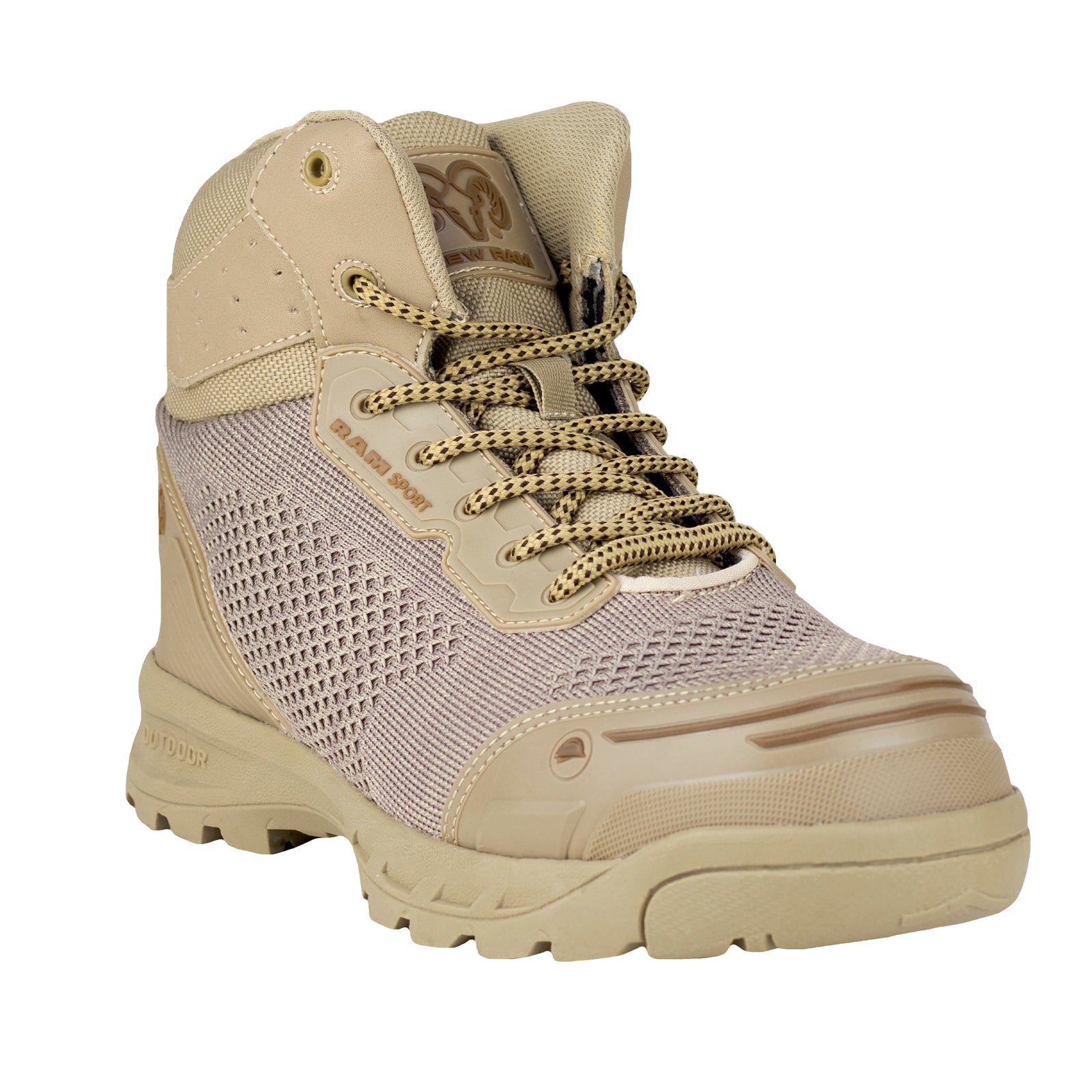 Bota Seguridad Casco Acero Para Caballero New Ram 9544 Beige