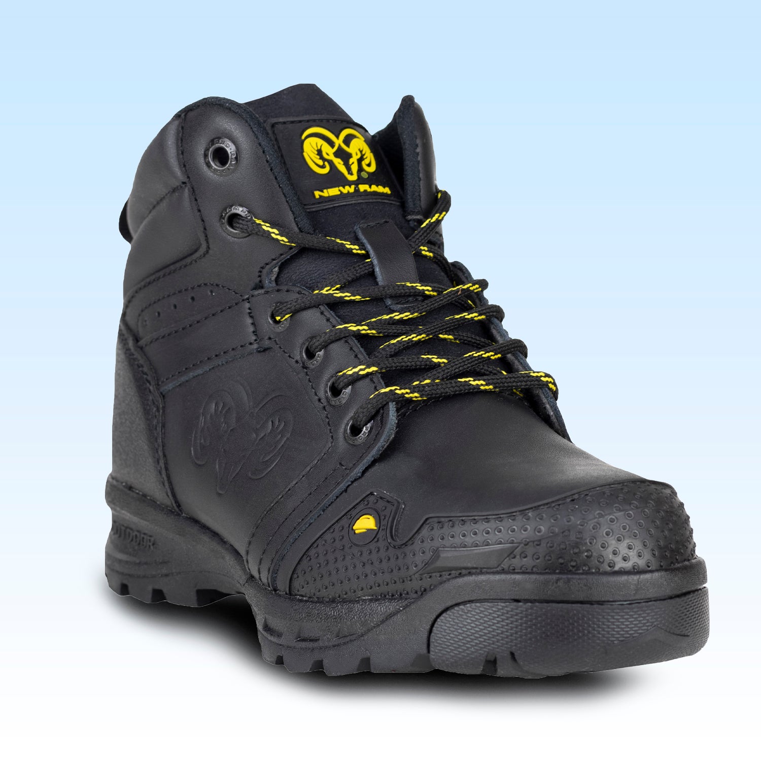 Bota de Seguridad Casco Poliamida Caballero New Ram 9253 Negro Amarillo
