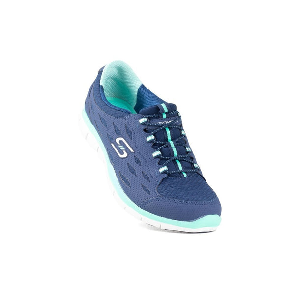 Tenis Skechers Sports Full Circle Dama 22604 Azul Verde