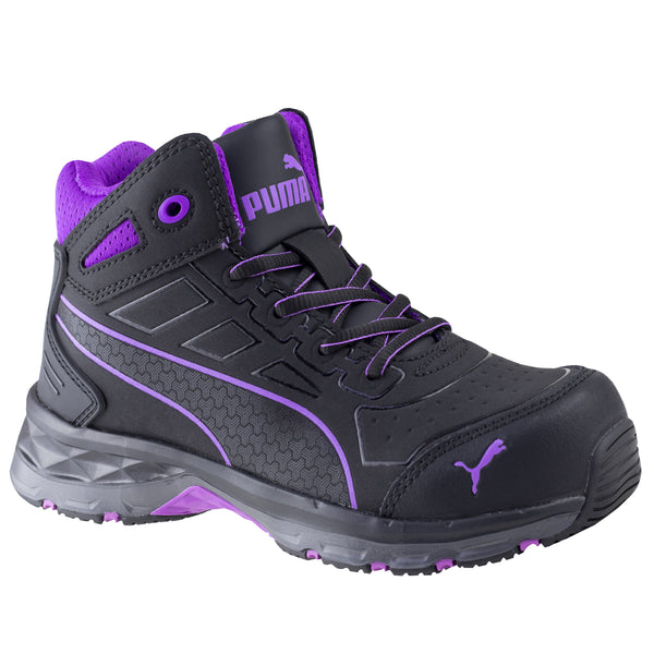 Bota Industrial Dieléctrica Tipo II + III PP+D Dama Puma Stepper 2.0 Wns Mid 63.389.4 Negro Morado