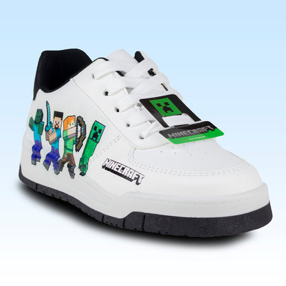 Tenis Choclo Casual Para Niño Minecraft Yuyin MI5324 Blanco
