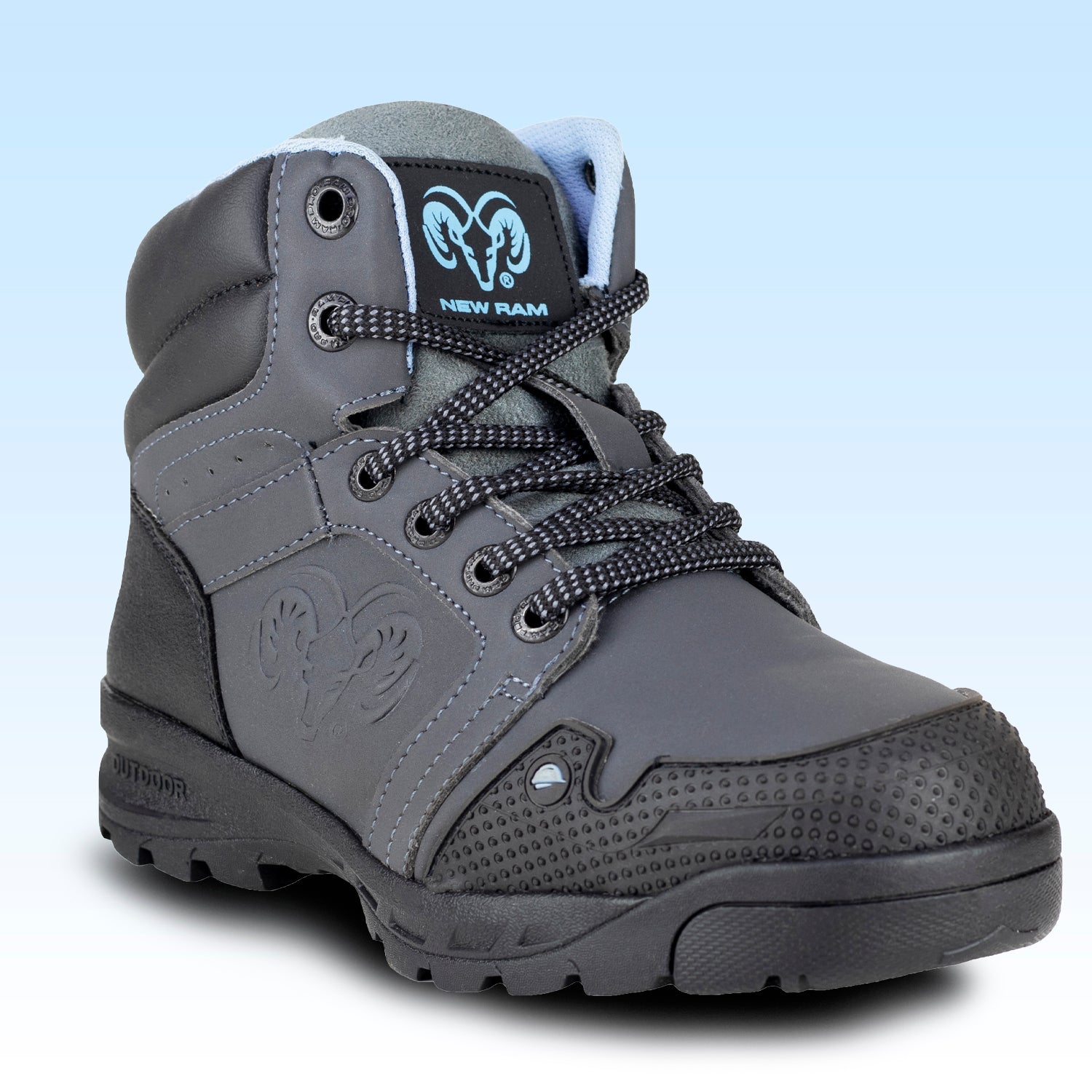 Bota Industrial Para Dama Casco Poliamida New RAM 9253DA Oxford Cielo