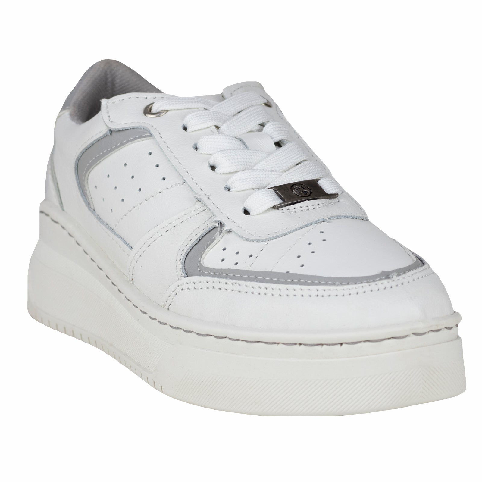 Tenis Tejido Suela Gruesa Casual Para Dama Lobo Solo 5766DA Blanco