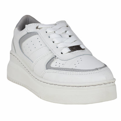 Tenis Tejido Suela Gruesa Casual Para Dama Lobo Solo 5766DA Blanco