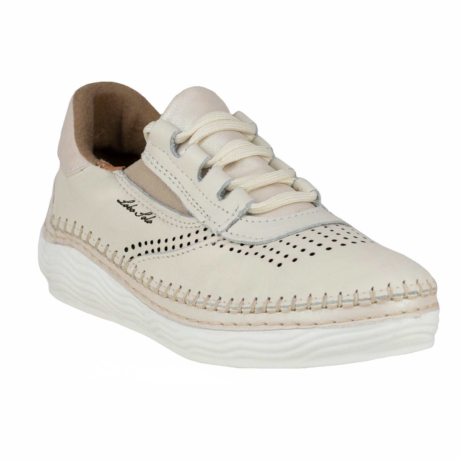 Tenis Casual Confort Para Dama Lobo Solo 5131 Marfil