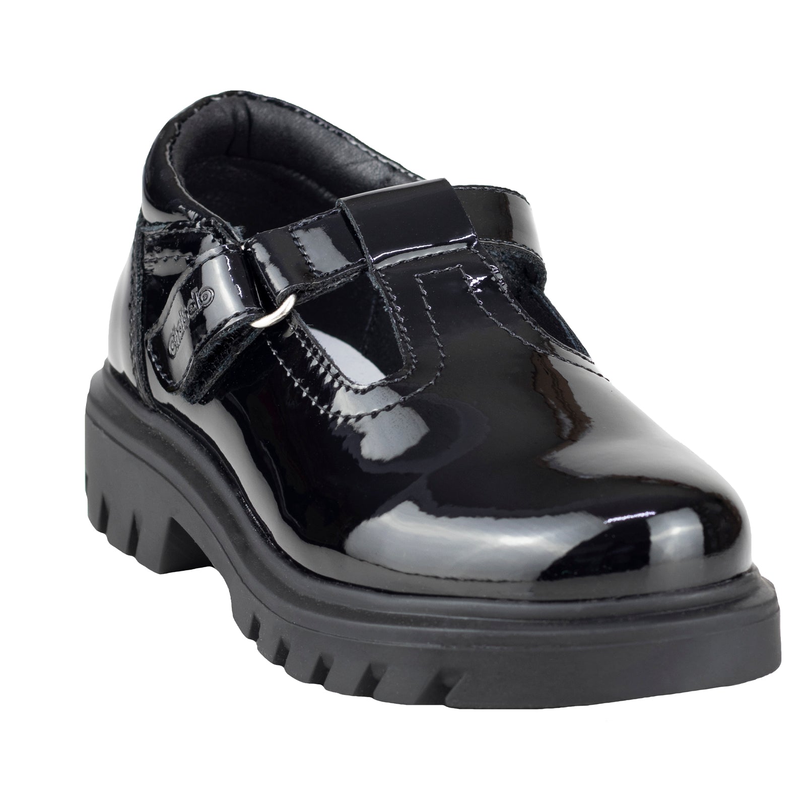 Zapato Chunky Escolar Para Niña Chabelo C231-B Charol Negro 21.5-26