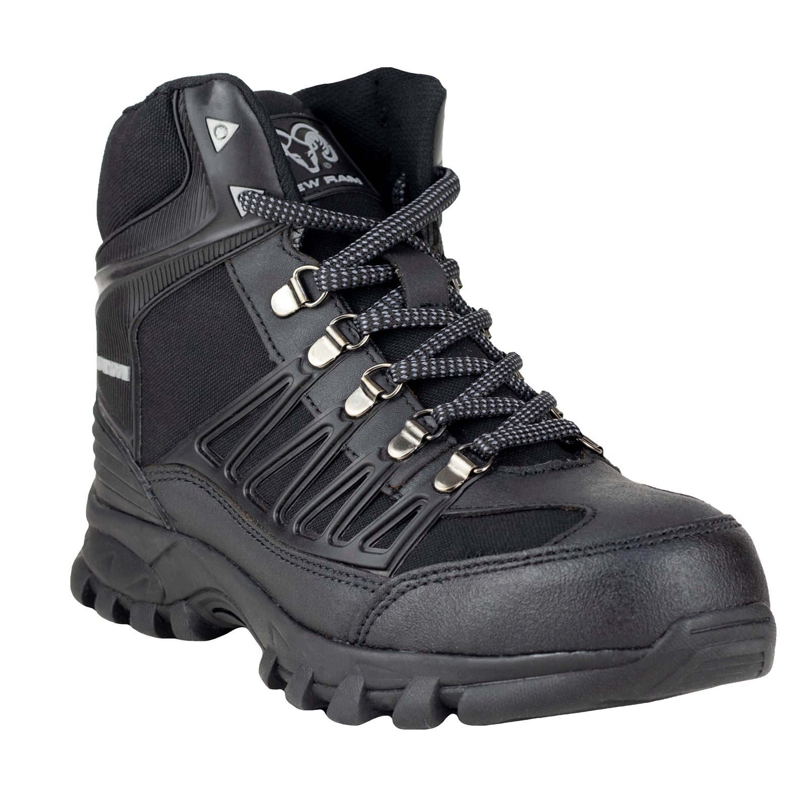 Bota Industrial Casco Acero Para Hombre New Ram 9588 Napa Negro