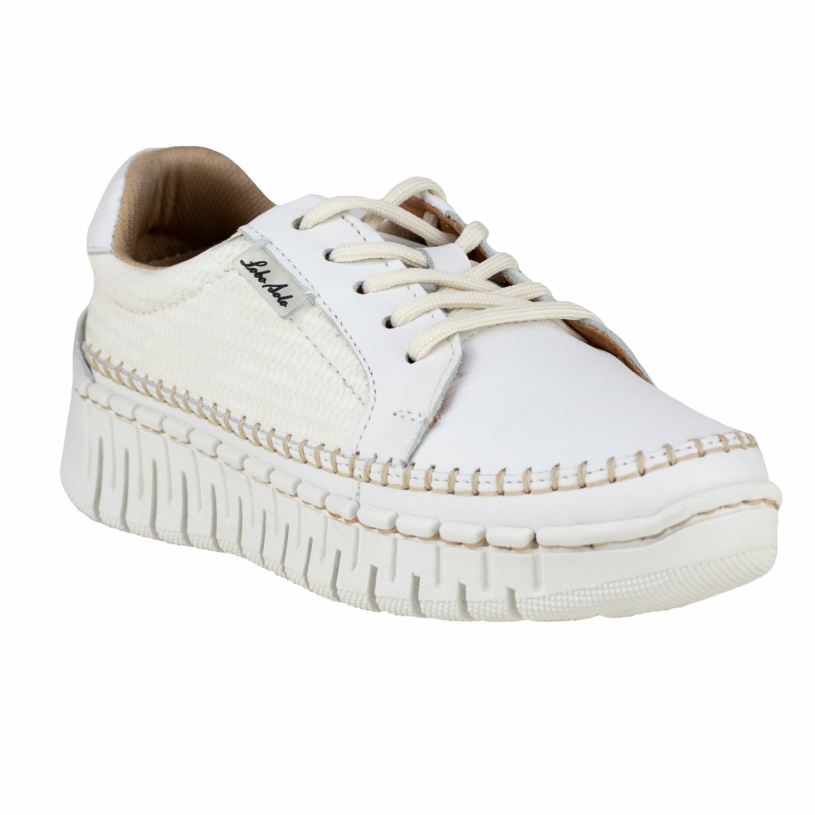 Tenis Casual de Plataforma Para Dama Lobo Solo 4952 Blanco