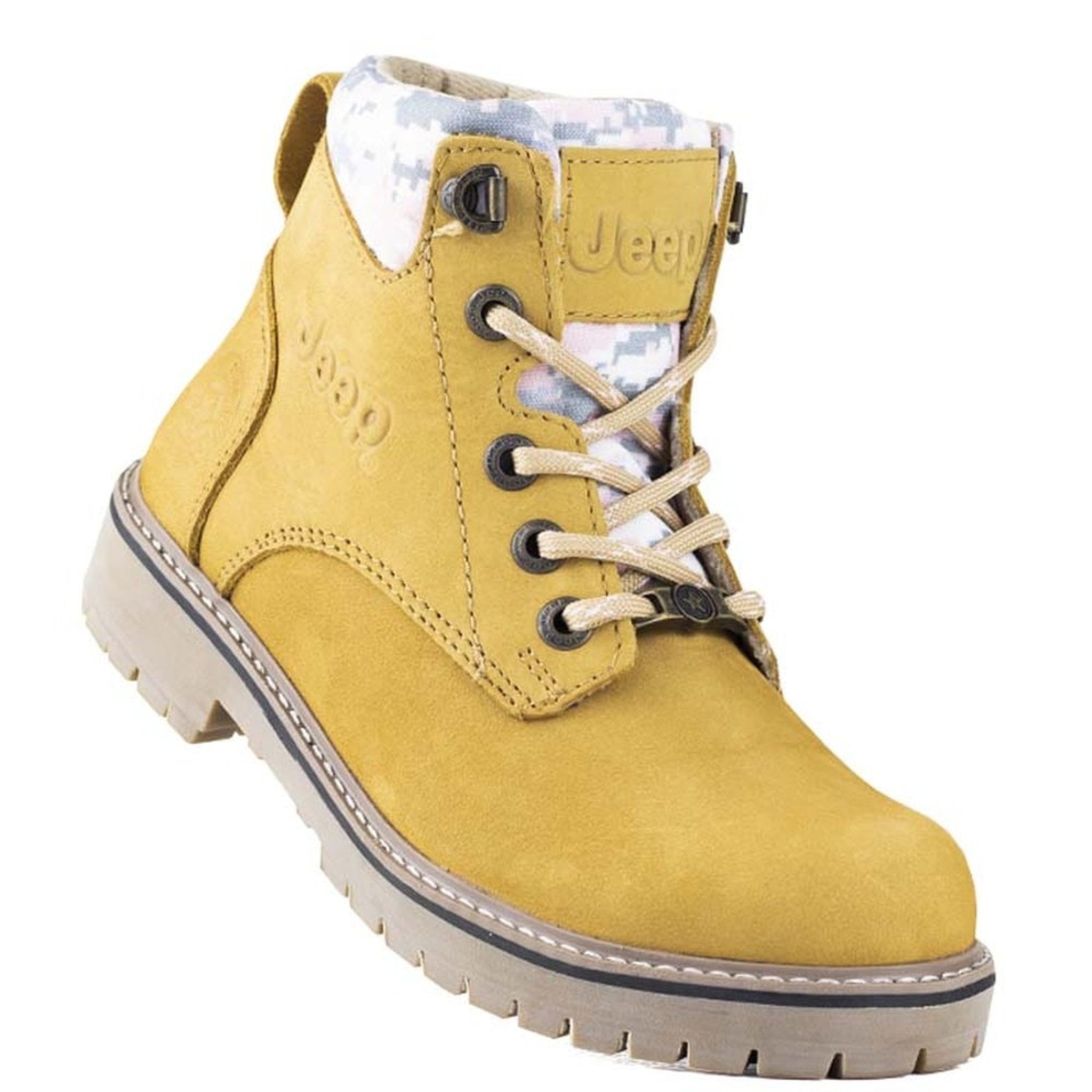 Botas Casco De Acero Mujer Jeep Nobuck Miel 10754