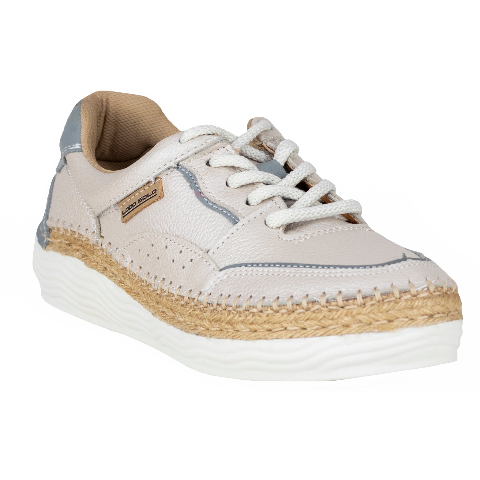 Tenis Casual Choclo Tejidos a Mano Para Dama Lobo Solo 5129 Marfil
