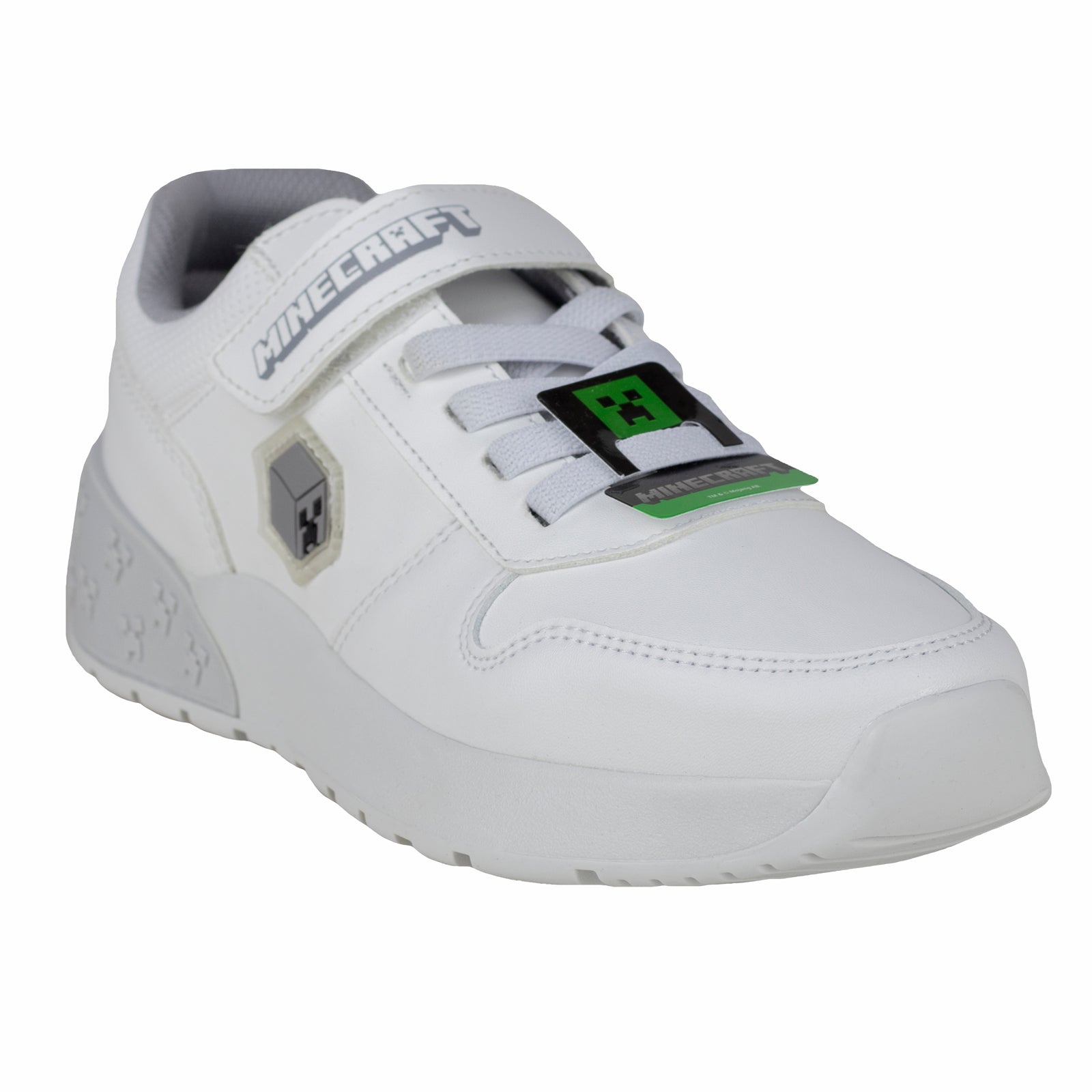 Tenis Choclo Escolar Casual Para Niño Minecraft Yuyin MI5220 Blanco