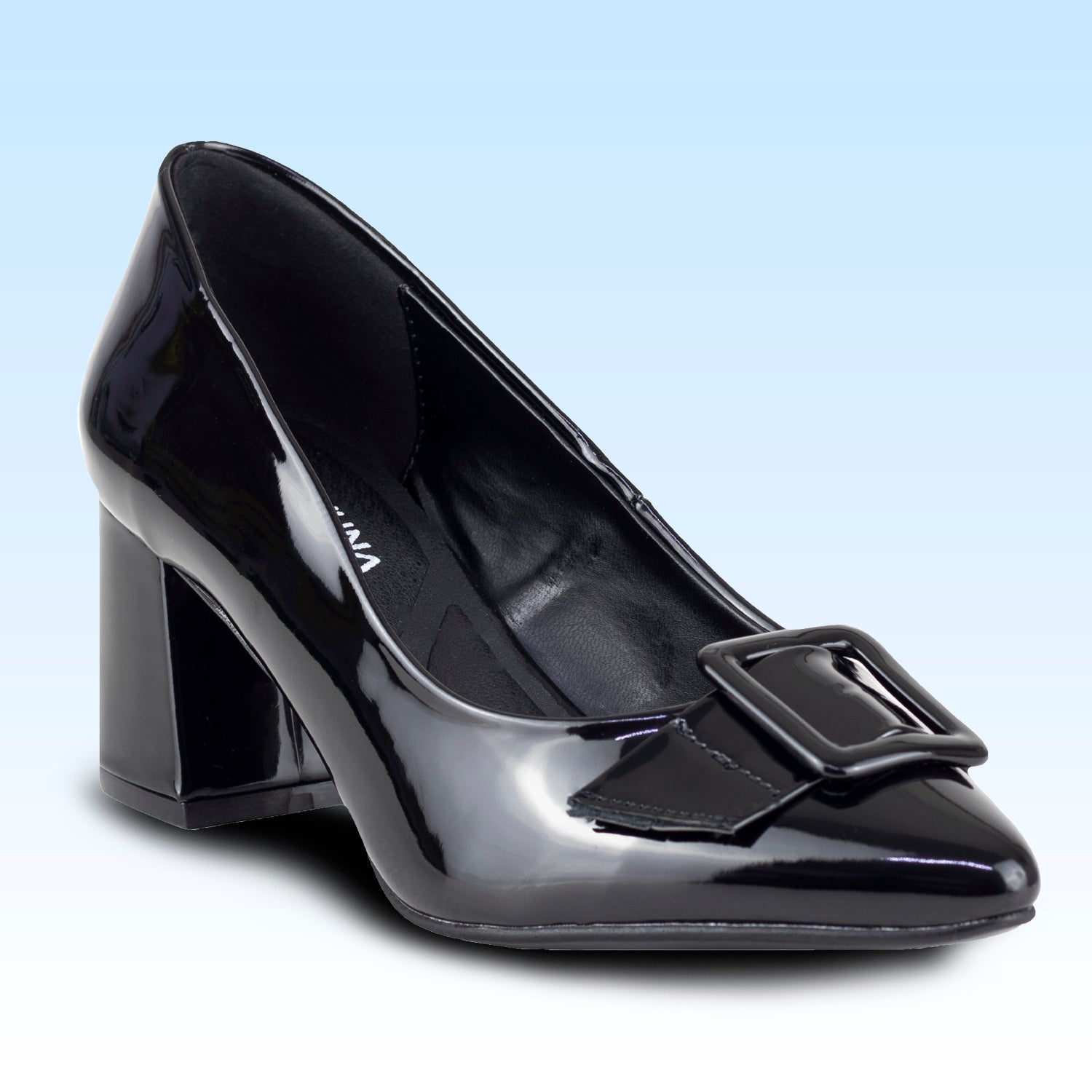 Zapatilla Clásica Para Mujer Lady Paulina 16213 Charol Negro